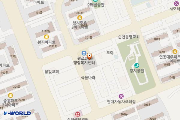 왕조2동공영주차장 위치 지도 — 전남광주통합특별시 순천시 왕궁길 50