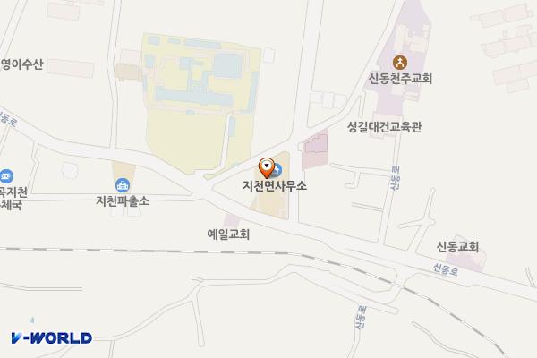 지천면사무소 위치 지도 — 경상북도 칠곡군 지천면 신동로 169