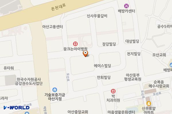 베방 제3공영주차장 충전소 위치 지도 — 충청남도 아산시 배방읍 배방로13번길 18