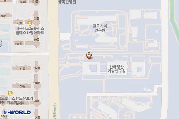 한국생산기술연구소(달성) 위치 지도 — 대구광역시 달성군 유가읍 테크노순환로 320