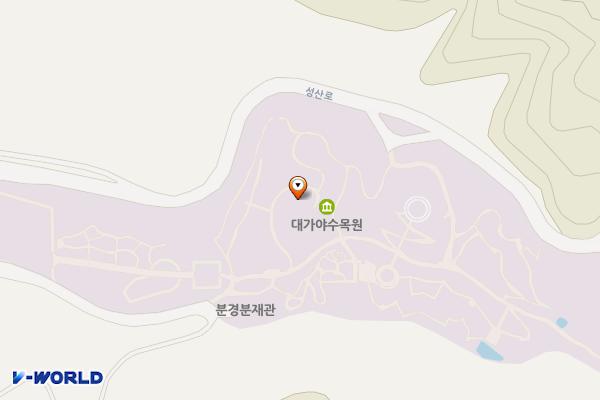 대가야수목원 주차장 위치 지도 — 경상북도 고령군 대가야읍 성산로 46