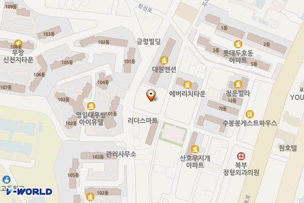포항시 위생교육회관 위치 지도 — 경상북도 포항시 북구 삼호로203번길 22