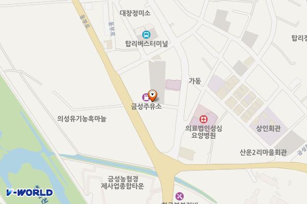 금성공영주차장 위치 지도 — 경상북도 의성군 금성면 동부로 2308-1