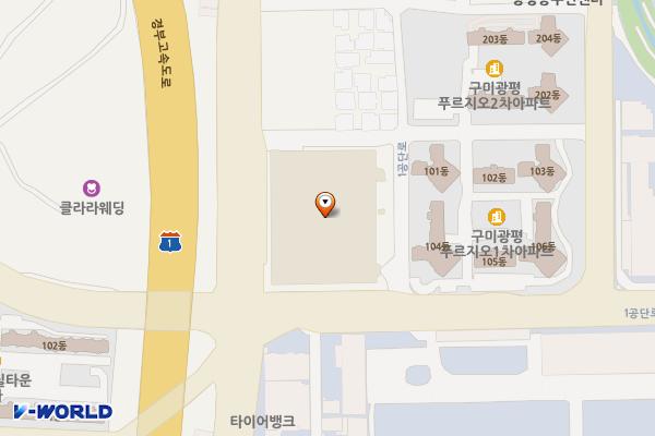 홈플러스 구미점(2층) 위치 지도 — 경상북도 구미시 구미대로 174