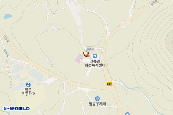 월등면행정복지센터 위치 지도 — 전남광주통합특별시 순천시 월등면 월등로 571