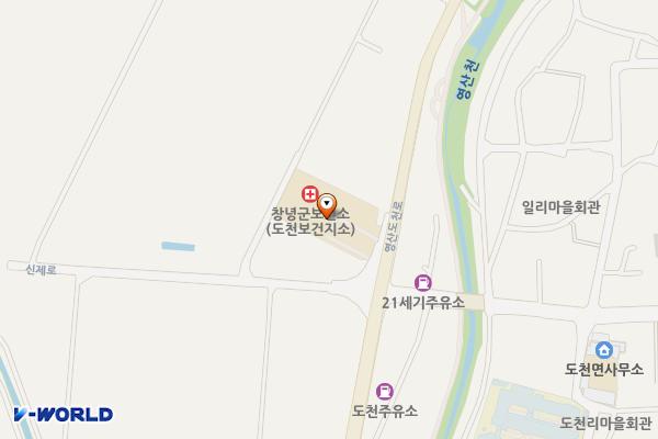 도천면주민자치센터 전기차 충전소 위치 지도 — 경상남도 창녕군 도천면 영산도천로 351