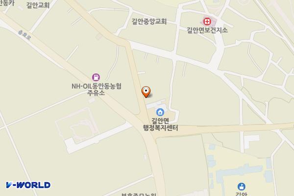 길안면행정복지센터 공영주차장 위치 지도 — 경상북도 안동시 길안면 천지리 545-1