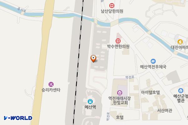 산성리 역전시장 충전소 위치 지도 — 충청남도 예산군 예산읍 역전로 91