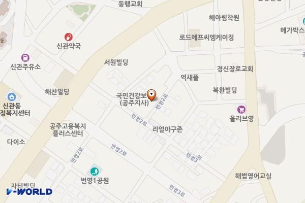 신관동공영주차타워 위치 지도 — 충청남도 공주시 신관동 639-3