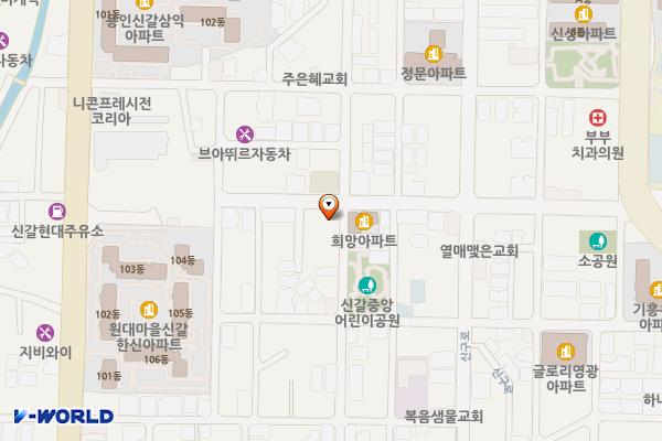 신갈마을 제3공영 위치 지도 — 경기도 용인시 기흥구 신갈동 34-3