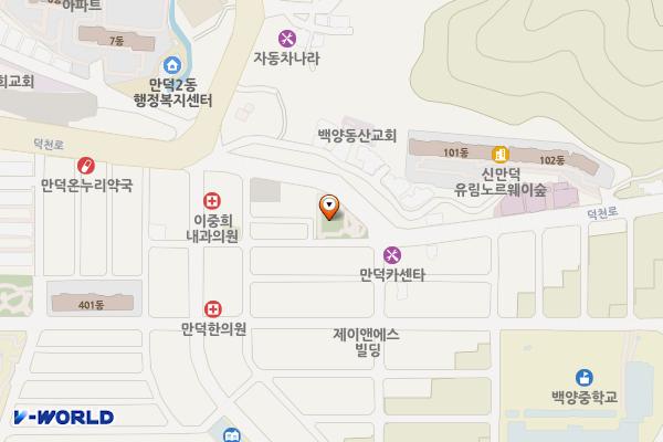 만덕동심공원 공영주차장 위치 지도 — 부산광역시 북구 덕천로 320