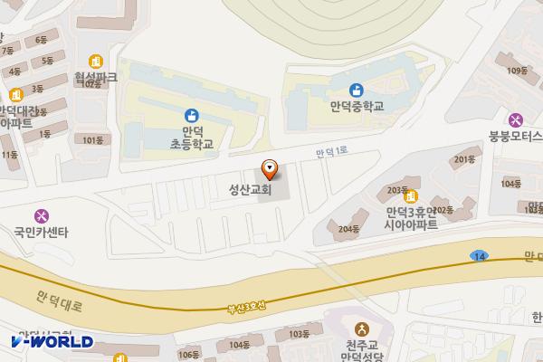 만덕1동 공영주차장 위치 지도 — 부산광역시 북구 만덕1로 63