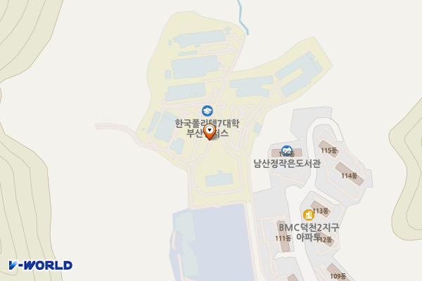 한국폴리텍대학 부산캠퍼스 위치 지도 — 부산광역시 북구 만덕대로155번길 99
