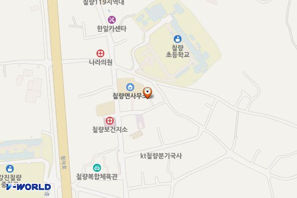 칠량면 공영주차장 위치 지도 — 전남광주통합특별시 강진군 칠량면 칠량로 71-3
