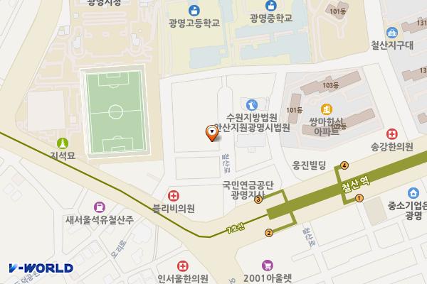 광명지사(공용) 위치 지도 — 경기도 광명시 철산로 3-13