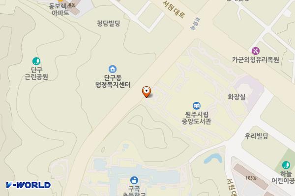 원주시립도서관 위치 지도 — 강원특별자치도 원주시 서원대로 472-12