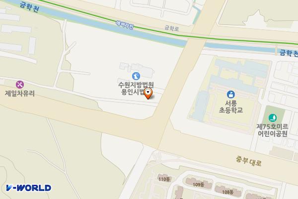 역북동 임시공영 위치 지도 — 경기도 용인시 처인구 역북동 391-23