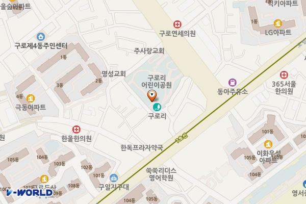 구로리공원 위치 지도 — 서울특별시 구로구 구로중앙로 13
