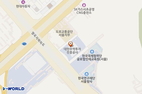 대한무역투자진흥공사 위치 지도 — 서울특별시 서초구 헌릉로 13