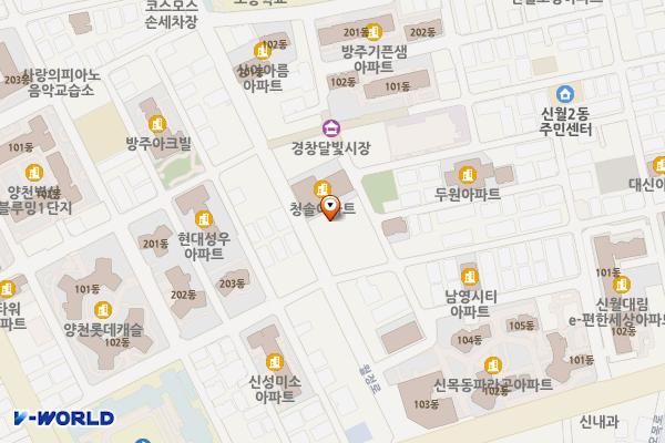 경창시장 고객주차장 위치 지도 — 서울특별시 양천구 월정로 46