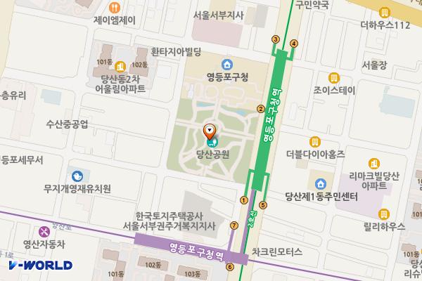 당산근린지하공영주차장 위치 지도 — 서울특별시 영등포구 당산로27길 12