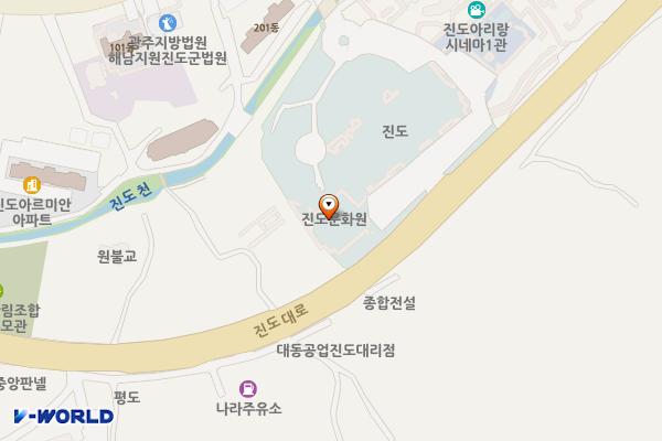 진도문화회관 위치 지도 — 전남광주통합특별시 진도군 진도읍 진도대로 7187