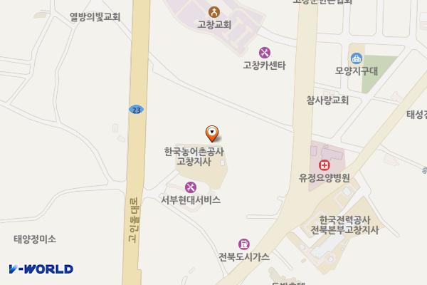고창 한국농어촌공사 충전소 위치 지도 — 전북특별자치도 고창군 고창읍 고인돌대로 1636-8