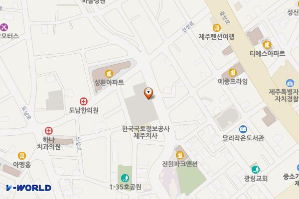 신성로 공영주차장 위치 지도 — 제주특별자치도 제주시 신성로10길 10