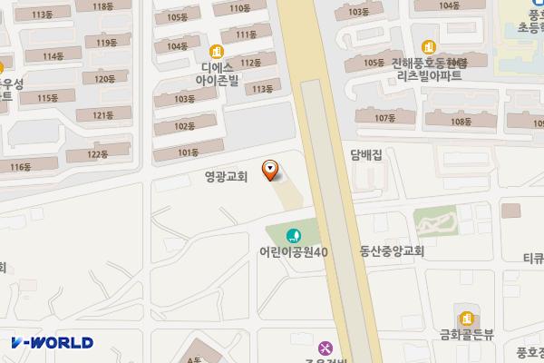 풍호동행정복지센터 위치 지도 — 경상남도 창원시 진해구 진해대로1034번길 6