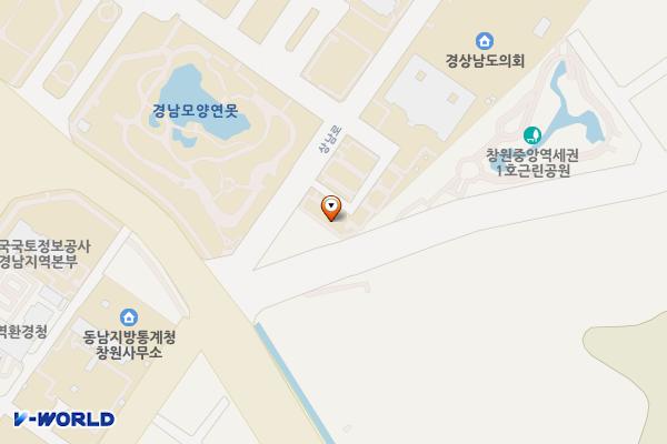경상남도의회 위치 지도 — 경상남도 창원시 의창구 상남로 290