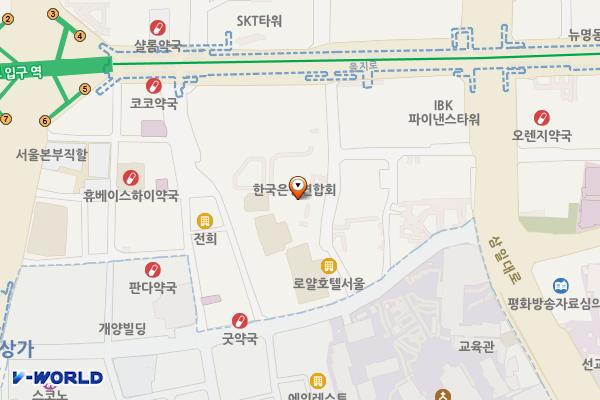 전국은행연합회 위치 지도 — 서울특별시 중구 명동11길 19