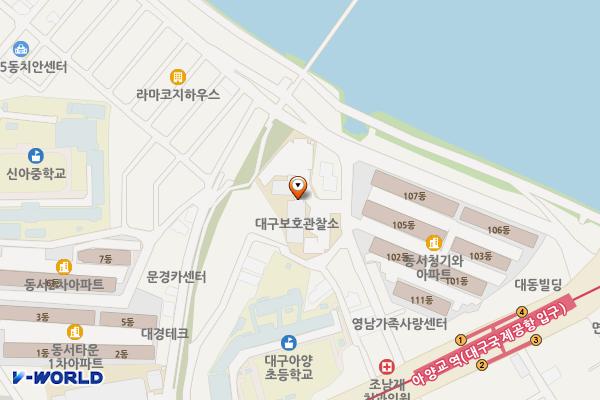 대구보호관찰소 위치 지도 — 대구광역시 동구 아양로49길 17