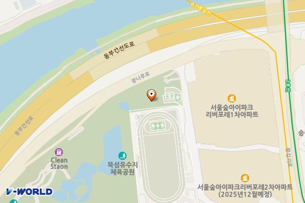 뚝섬유수지 공영주차장 위치 지도 — 서울특별시 성동구 광나루로 104