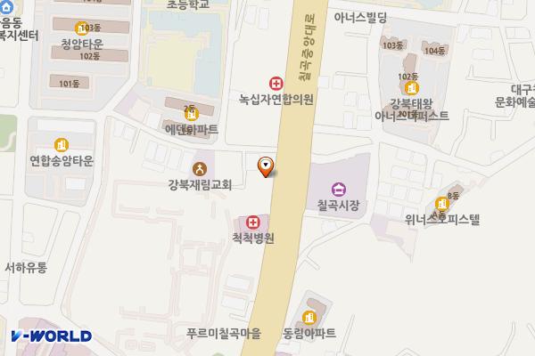강북실버타운 위치 지도 — 대구광역시 북구 칠곡중앙대로 525