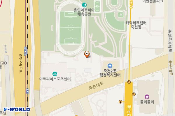 수지아르피아(죽전2동) 위치 지도 — 경기도 용인시 수지구 죽전동 1003-586