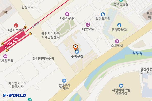 수지구청 위치 지도 — 경기도 용인시 수지구 포은대로 435