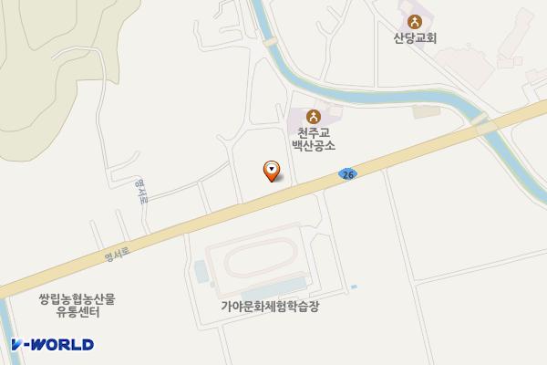 용담권역문화복지센터 위치 지도 — 경상북도 고령군 쌍림면 영서로 3181