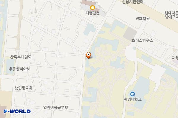 계명대학교 대명캠퍼스 위치 지도 — 대구광역시 남구 명덕로 104