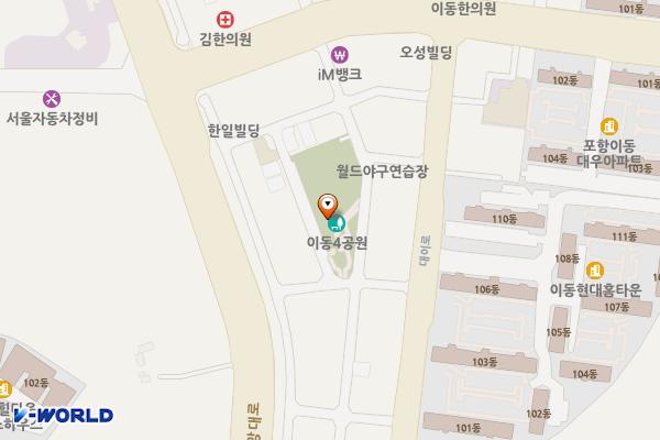 이동제4공원 공영주차장 위치 지도 — 경상북도 포항시 남구 대이로95번길 8-12