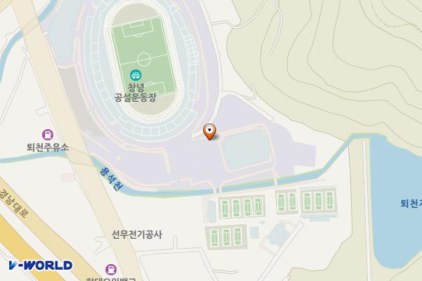 창녕군립체육관 위치 지도 — 경상남도 창녕군 창녕읍 창녕대로 305