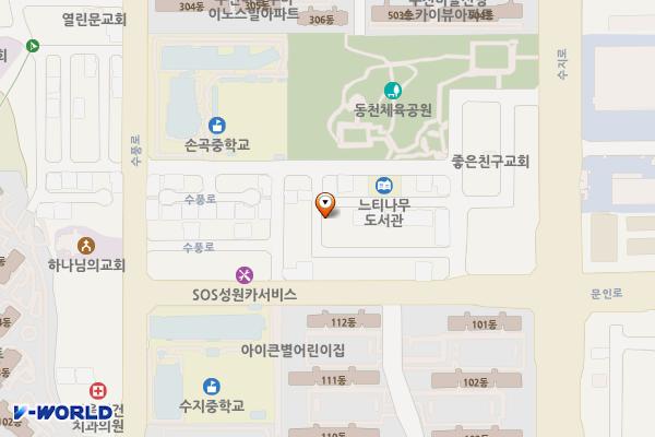 동천동 임시공영 위치 지도 — 경기도 용인시 수지구 동천동 883