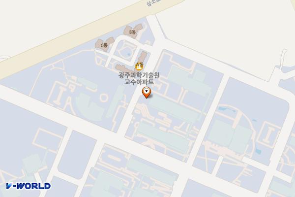 GIST 대학B동 위치 지도 — 전남광주통합특별시 북구 첨단과기로 123