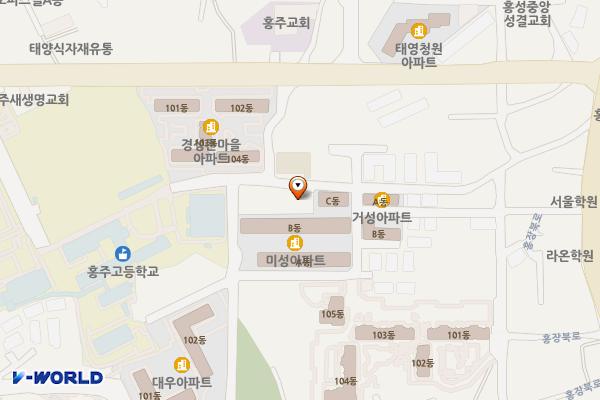 남장리 공영주차장 위치 지도 — 충청남도 홍성군 홍성읍 남장리 94-1