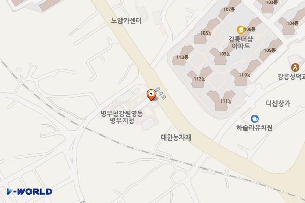 강원영동병무지청 위치 지도 — 강원특별자치도 강릉시 율곡로 2705