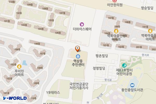 역북동행정 위치 지도 — 경기도 용인시 처인구 명지로 16