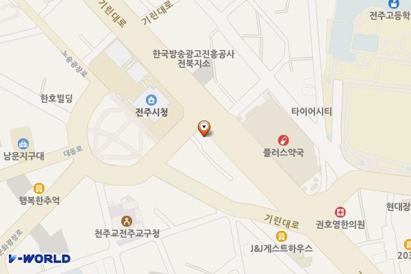 한옥마을 공영주차장 위치 지도 — 전북특별자치도 전주시 완산구 어진길 30-10