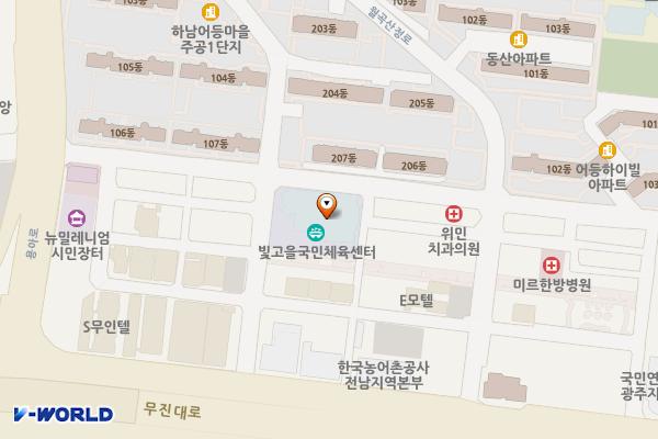 광주광역시광산구시설관리공단 위치 지도 — 전남광주통합특별시 광산구 무진대로211번길 28