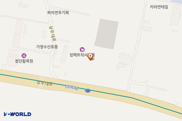 임팩트명품백화점 위치 지도 — 전남광주통합특별시 광산구 상무대로 509