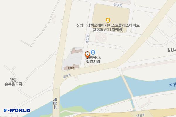한전 청양지사 사옥 충전소 위치 지도 — 충청남도 청양군 청양읍 중앙로 37-6