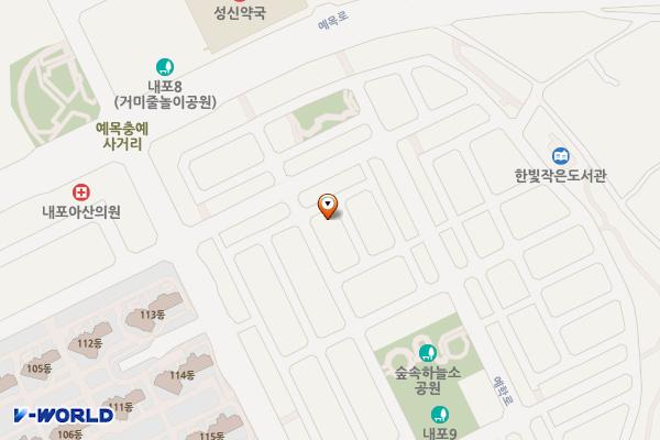 내포신도시 주차장-3 위치 지도 — 충청남도 예산군 삽교읍 예학1길 25